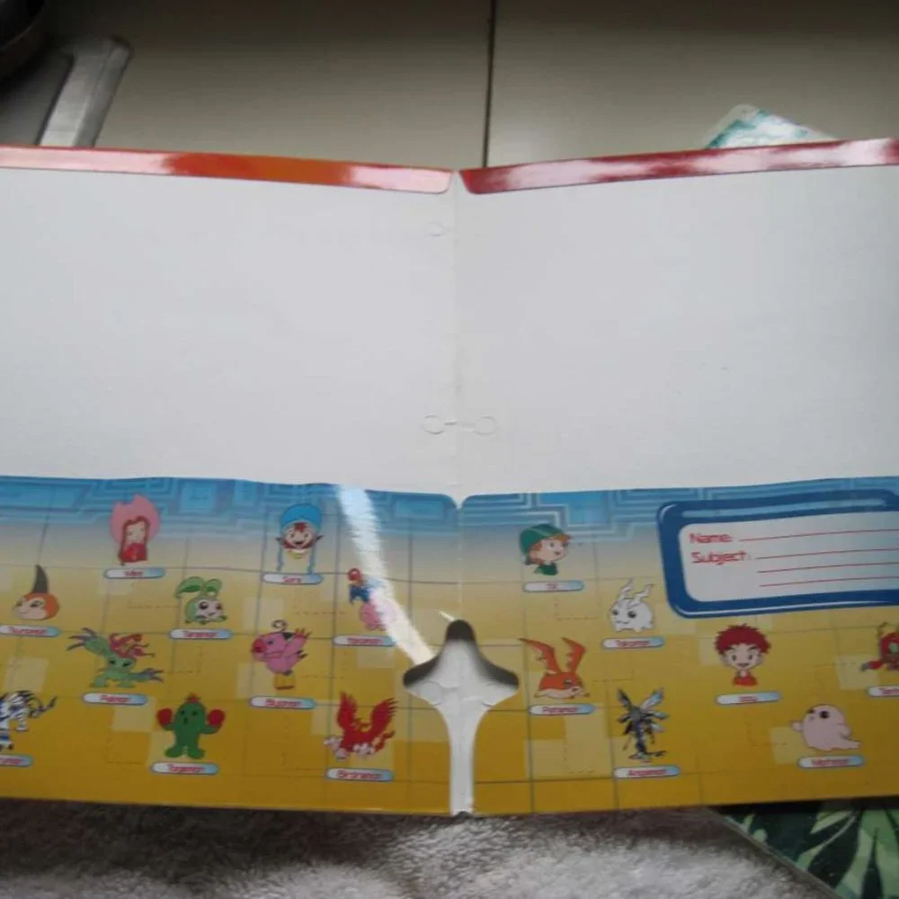 2 Digimon 3 Hole Folders Japanese Animation Anime School Digital Monsters 1999
